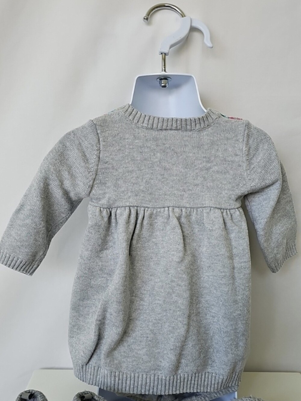 Carter’s | Baby Girl Fair Isle Sweater Dress Outfit Set w/ Hat, Booties & Socks - Picture 8 of 15